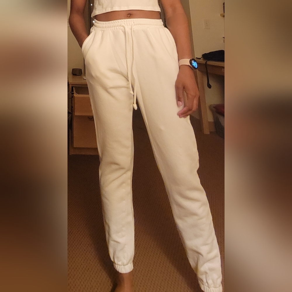 White sweatpants